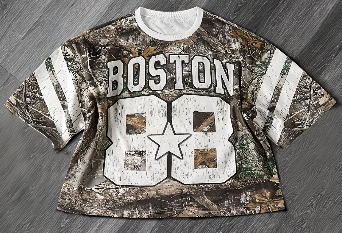 Camiseta baggy manga corta